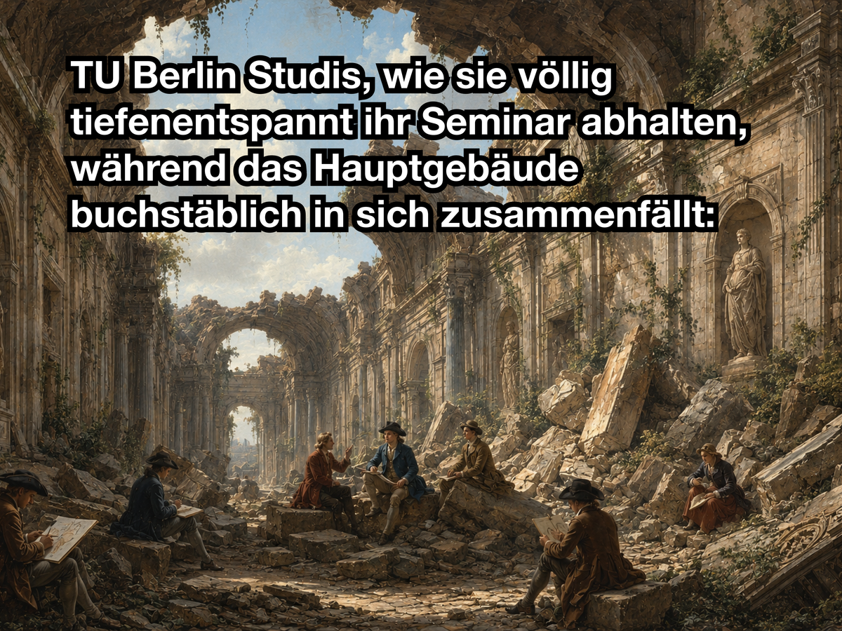 KW 20 – Wasserschaden-Bingo an der TU Berlin: Wenn der Hörsaal buchstäblich auseinanderfällt